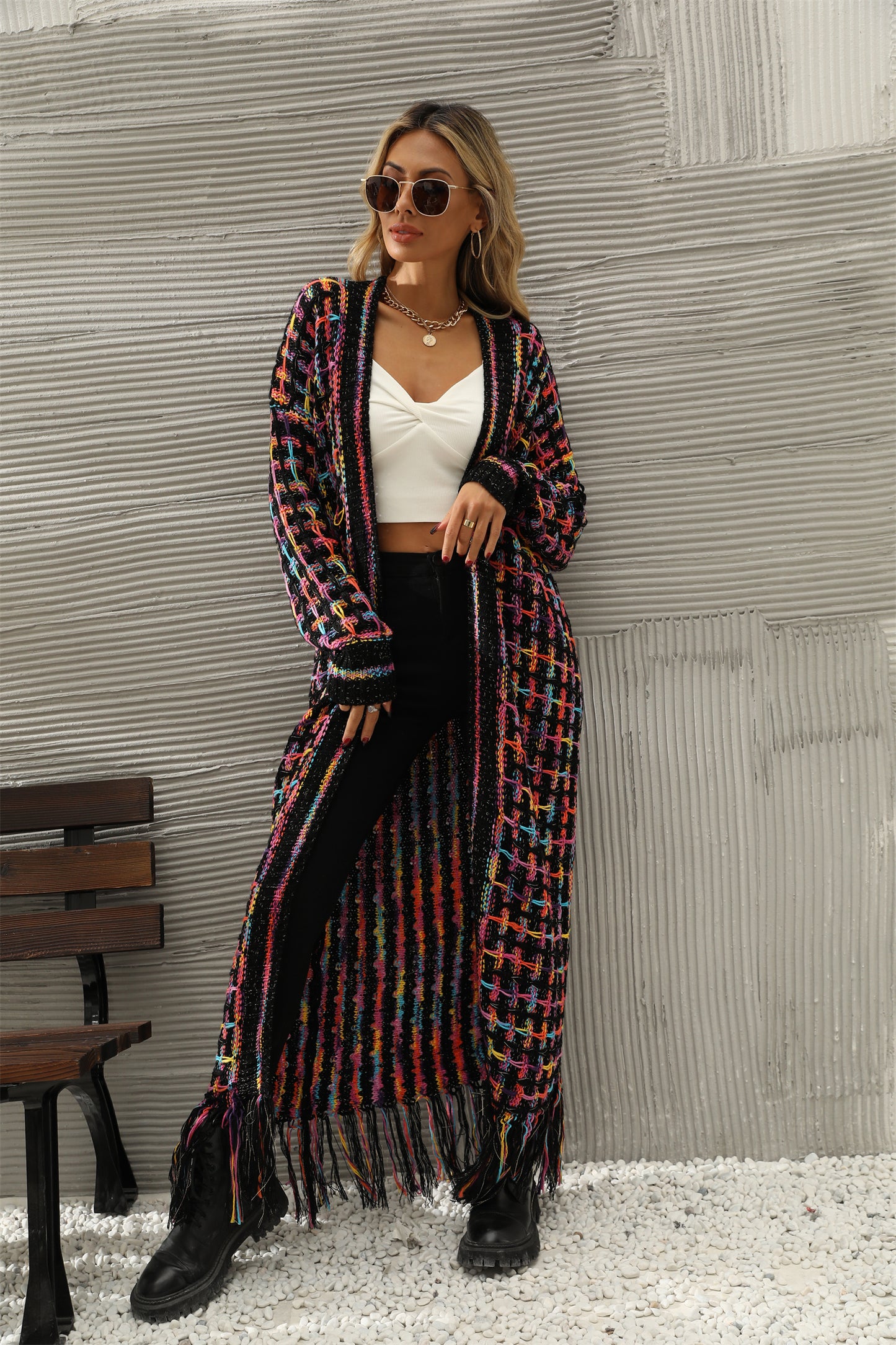 Winter Clothes Tassel Long Cardigan Jacket Sweater Women