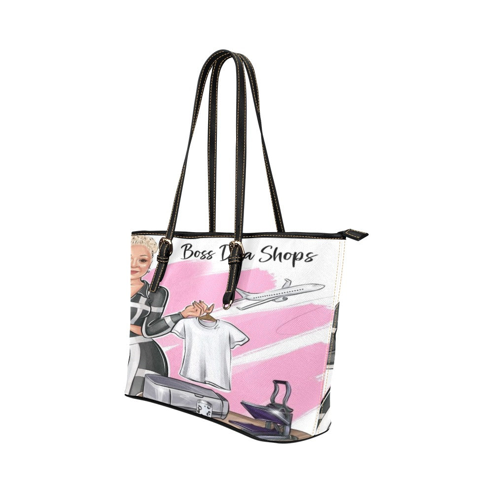 Leather personal design purse Leather Tote Bag/Large (Model 1651)