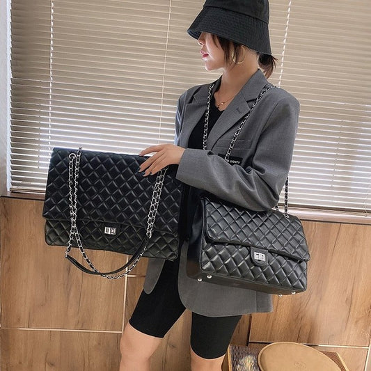 Brand designer handbags 2020 new Korean version of large-capacity rhombic chain shoulder bag fashion all-match messenger bag