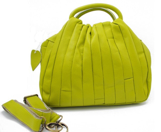 Arliwwi REAL LEATHER Tote Handbag For Women Genuine Cowhide Handmade Patchwork Elegant Cross Body Bags Lady GJ01