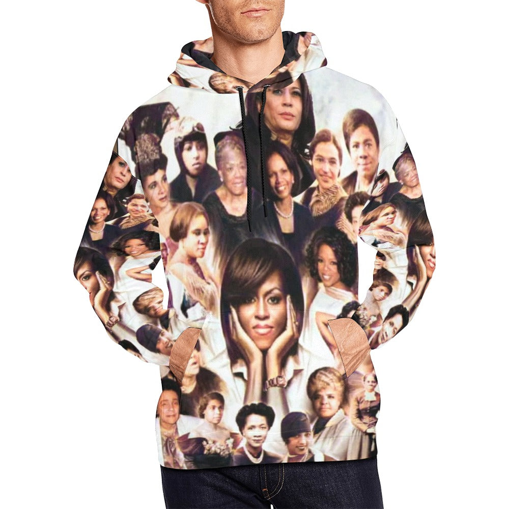 Strong Women All Over Print Hoodie for Men (USA Size) (Model H13)